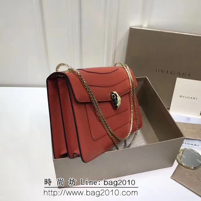 BVLGARI寶格麗 專櫃同步新款 Serpenti雙層琺瑯蛇頭包 鏈條單肩斜挎包 B35362 FYD1337